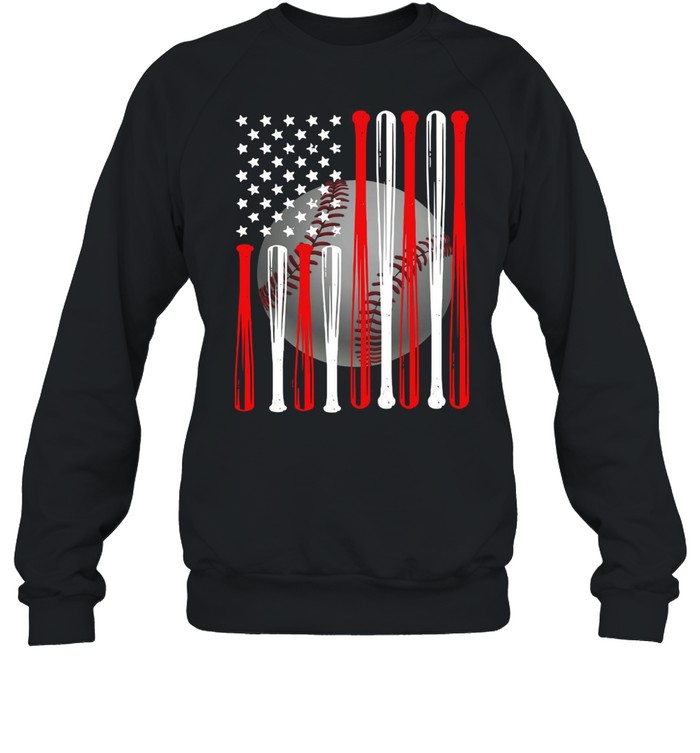 Baseball American Flag shirt Unisex Sweatshirt