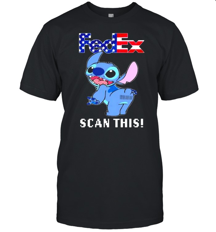 Fedex scan this american flag stitch shirt