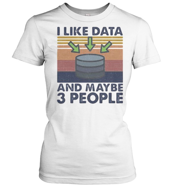I Like Data And Maybe 3 PEople vintage  Classic Women's T-shirt
